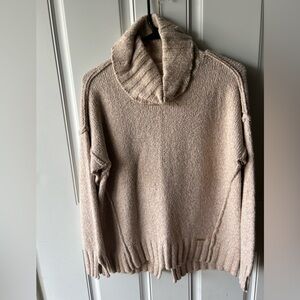 Michael Michael Kors Women’s Turtle Neck Thick Knit Sweater Oatmeal Color